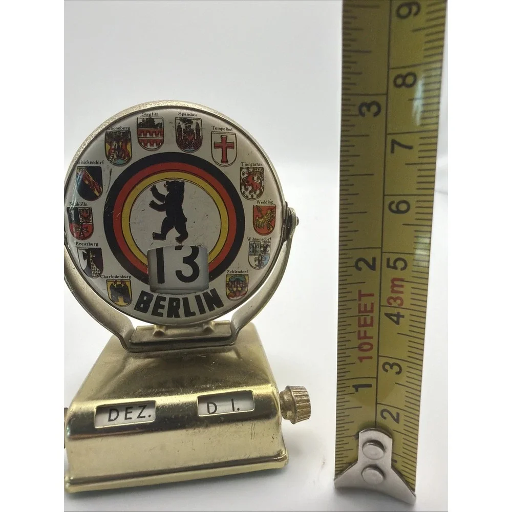 Two Vintage Berlin Germany Perpetual Desk Calendars Bear Souvenir West Berlin